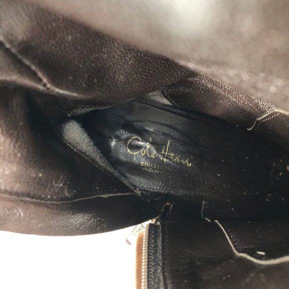 Vibram Brown Leather Heeled Boots | Classic Buckle Accent - Picture 7 of 10